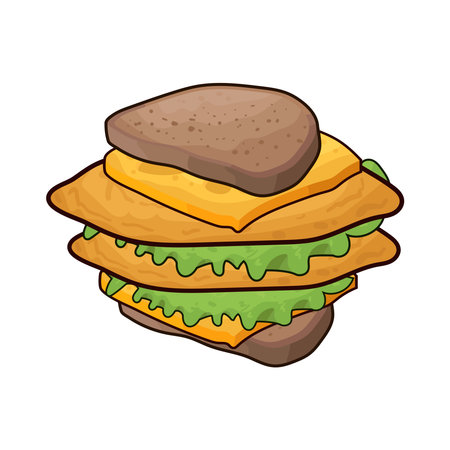 cheese sandwichのイラスト素材
