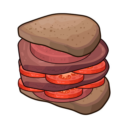 meat sandwichのイラスト素材