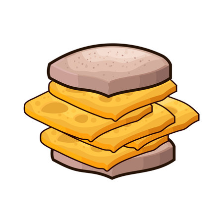 cheese sandwichのイラスト素材