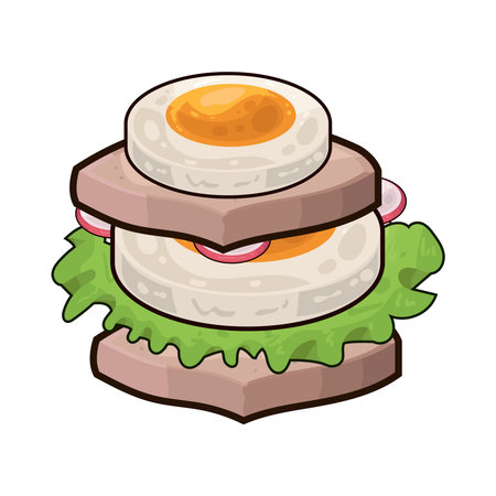 egg sandwichのイラスト素材