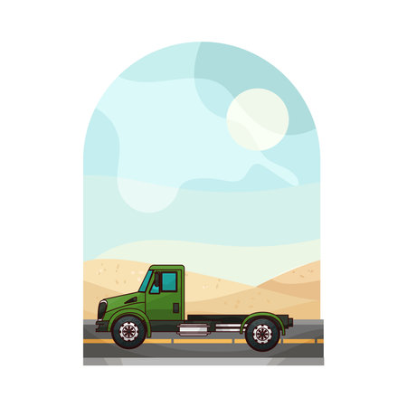 flatbed truckのイラスト素材