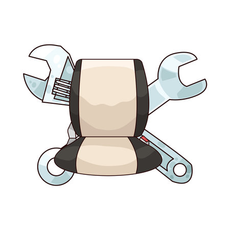 car seat repairのイラスト素材