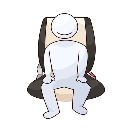 person sitting on car seatのイラスト素材