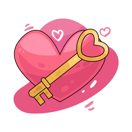 heart keyのイラスト素材