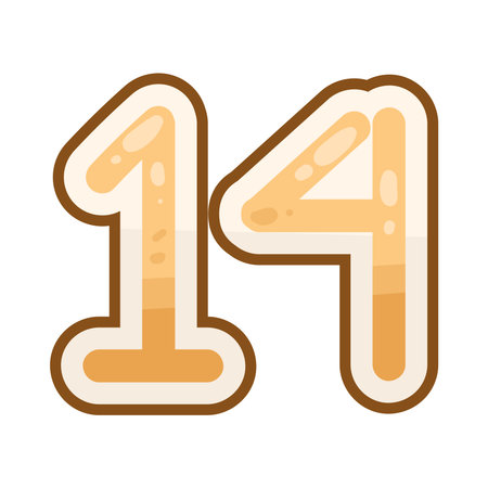 number 14のイラスト素材