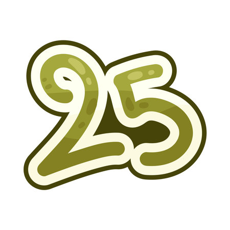 number 25のイラスト素材