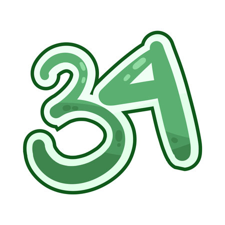 number 34のイラスト素材