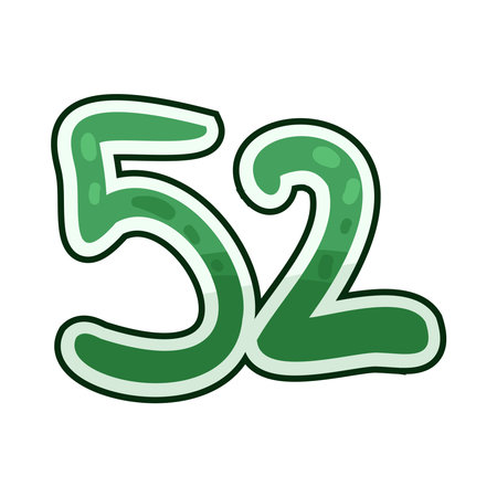 number 52のイラスト素材