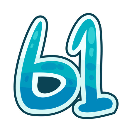 number 61のイラスト素材