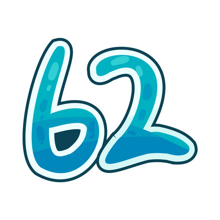 number 62のイラスト素材