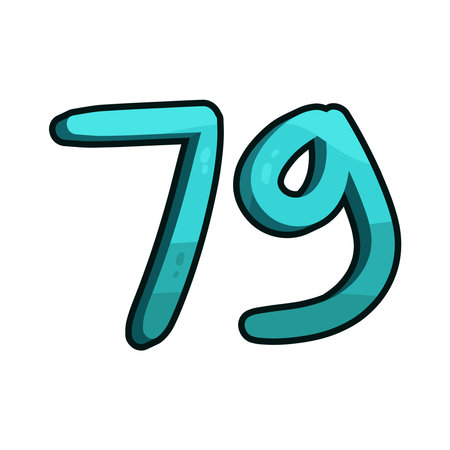 number 79のイラスト素材