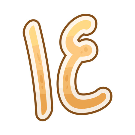 Arabic number 14のイラスト素材