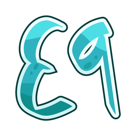 Arabic number 49のイラスト素材