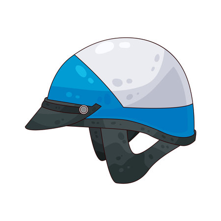 police motorcycle helmetのイラスト素材
