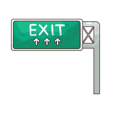 exit highway signのイラスト素材