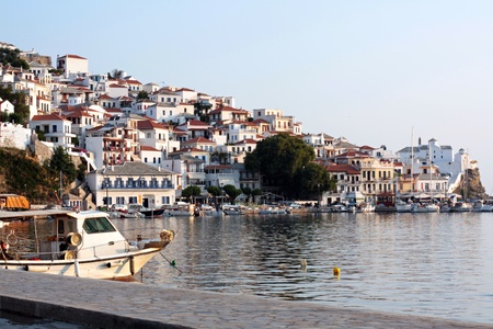 Skopelos, Greek island portのeditorial素材