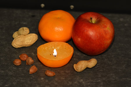 tangerine-candleの写真素材