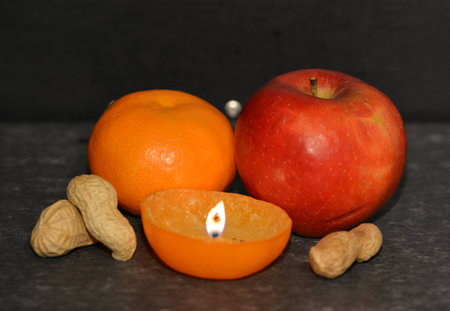 tangerine-candleの写真素材