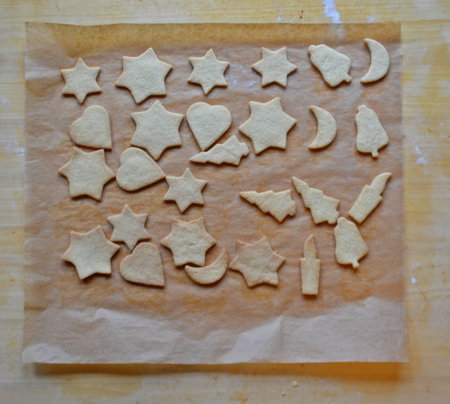 self baked christmas bisquitsの写真素材