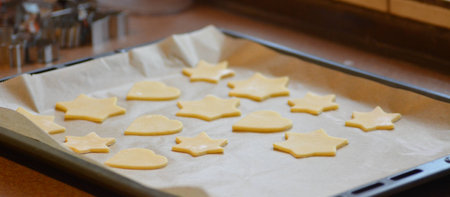 self baked christmas bisquitsの写真素材