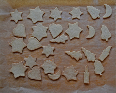 self baked christmas bisquitsの写真素材