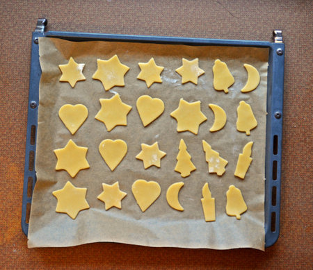 self baked christmas bisquitsの写真素材