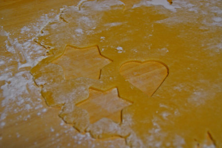 self baked christmas bisquitsの写真素材