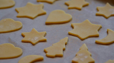 self baked christmas bisquitsの写真素材