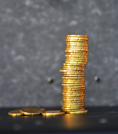 tower of moneyの写真素材
