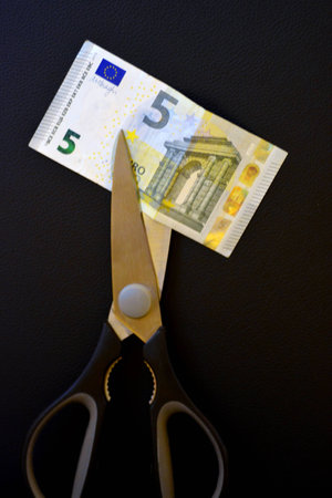 Cut five Euroの写真素材
