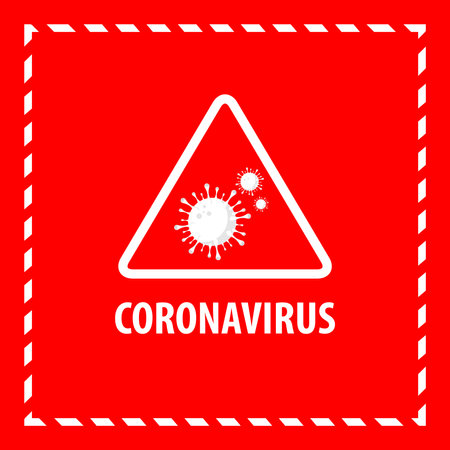 Warning coronavirus sign. 
Check my others vector.のイラスト素材