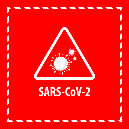 Warning coronavirus sign. 
Check my others vector.のイラスト素材