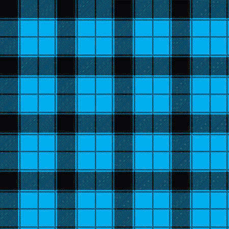 Gingham blue checkered seamless pattern. Plaid repeat design background.
