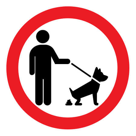 Clean up after your dog sign. EPS10 vector illustration, CMYK redy to print.のイラスト素材