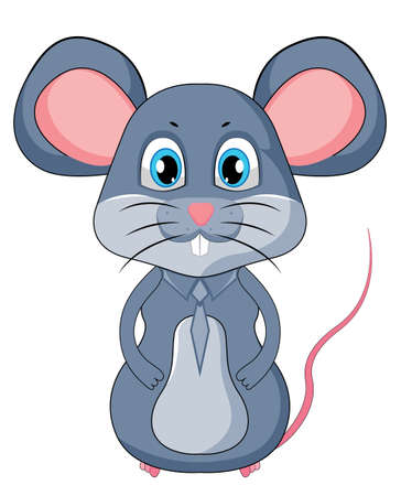 Happy mouse cartoon. Eps 10 vector illustration.のイラスト素材