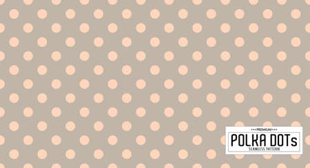 Dots pattern vector. Polka dot background. Seamlles polka dots abstract background. Dot pattern print. Panorama view. Vector illustrationのイラスト素材