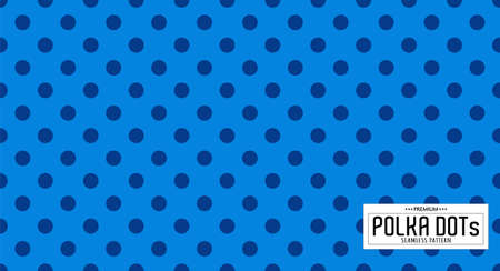 Dots pattern vector. Polka dot background. Seamlles polka dots abstract background. Dot pattern print. Panorama view. Vector illustrationのイラスト素材