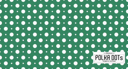 Dots pattern vector. Polka dot background. Seamlles polka dots abstract background. Dot pattern print. Panorama view. Vector illustrationのイラスト素材