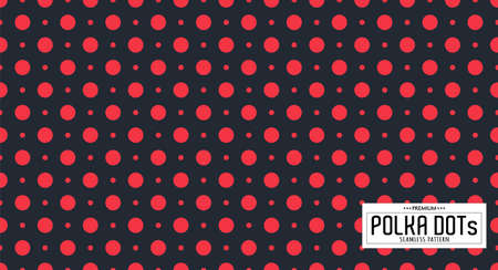 Dots pattern vector. Polka dot background. Seamlles polka dots abstract background. Dot pattern print. Panorama view. Vector illustrationのイラスト素材