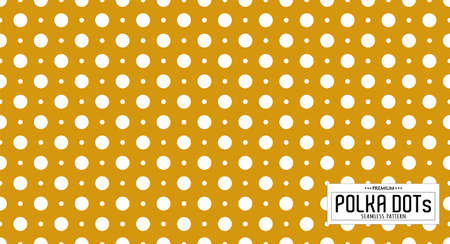 Dots pattern vector. Polka dot background. Seamlles polka dots abstract background. Dot pattern print. Panorama view. Vector illustrationのイラスト素材