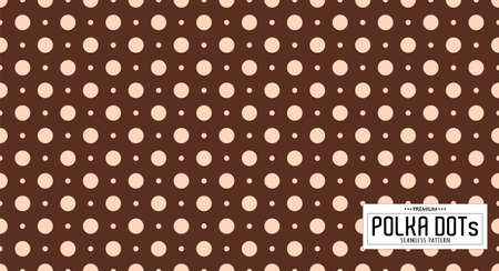 Dots pattern vector. Polka dot background. Seamlles polka dots abstract background. Dot pattern print. Panorama view. Vector illustrationのイラスト素材