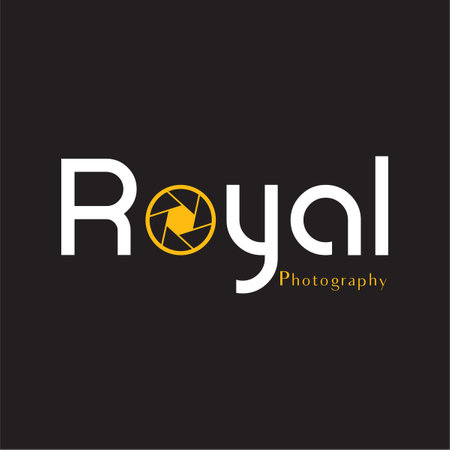 ROYAL Photography logo. ROYAL is a brand of photographyのイラスト素材