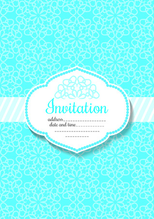 Invitation, flyer, poster in the traditional style. Wedding Invitation concept with the arabic, islam, indian, ottoman elements.のイラスト素材