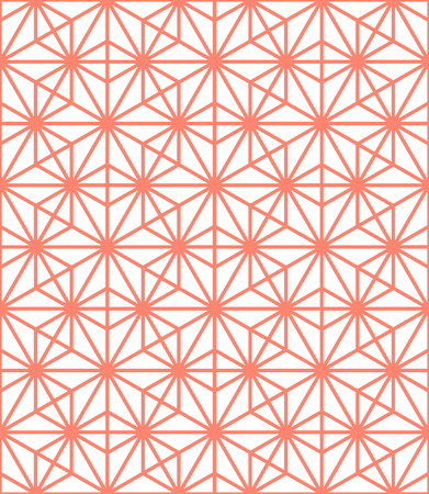 Traditional japanese pattern, asanoha hemp leaf motif. Geometric background, vector illustrationのイラスト素材