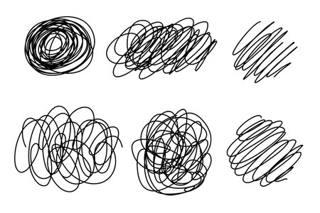 Chaotic vector scribble, hand drawn vector illustration