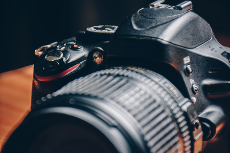 Shutter of dslr cameraの写真素材
