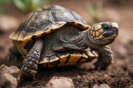 African Spurred Tortoise - Geochelone sulcataの素材