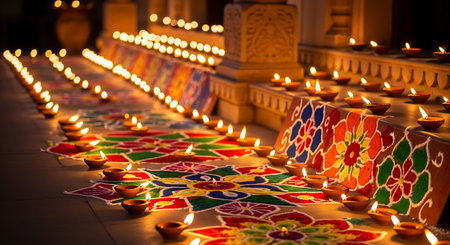 Candle light in the church for worship and worship of Buddha.の素材