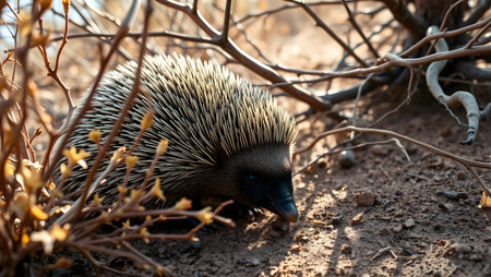 African pygmy echidna (Erinaceus australis)の素材