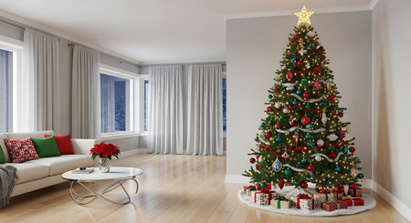 Modern bright interiors apartment 3D rendering computer generated image not photosの素材